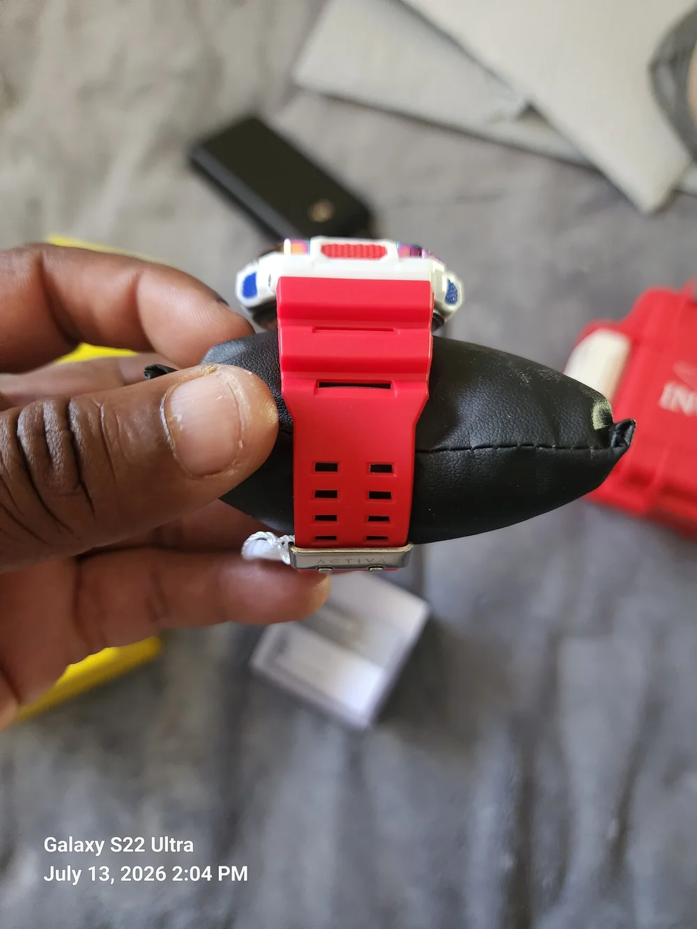 Activa Red & Blue Digital Sport Watch with White Case
